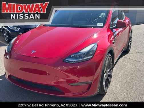 Red Multi-Coat 2021 Tesla Model Y Performance Dual Motor All-Wheel Drive