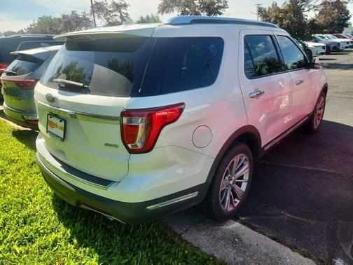 White Platinum Clearcoat Metallic 2018 Ford Explorer Limited