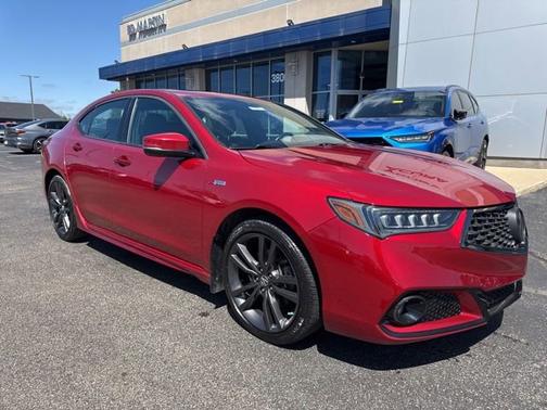 Red 2020 Acura TLX w/Advance Pkg