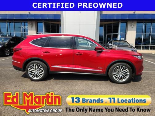 Red 2023 Acura MDX w/Advance Package