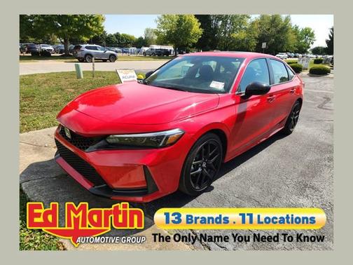 Red 2026 Honda Civic Hybrid Sport