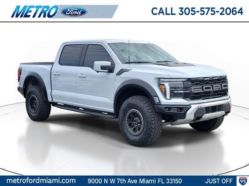 SPACE WHITE METALLIC 2025 Ford F-150 RAPTOR