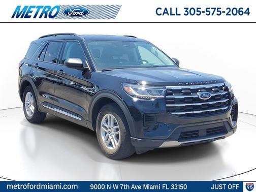 AGATE BLACK METALLIC 2025 Ford Explorer ACTIVE