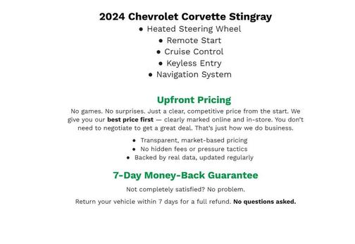 RIPTIDE BLUE METALLIC 2024 Chevrolet Corvette Stingray w/2LT
