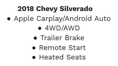 2018 Chevrolet Silverado 1500 2LT