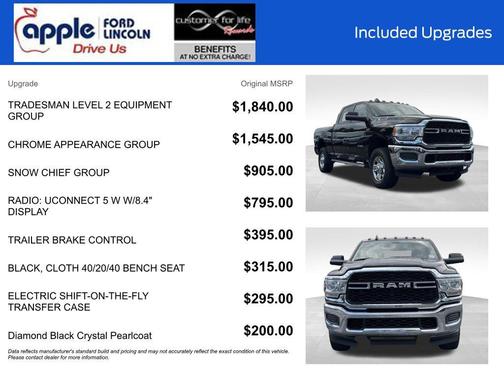 Diamond Black Crystal Pearlcoat 2022 RAM 2500 Tradesman Crew Cab 4x4 6'4' Box