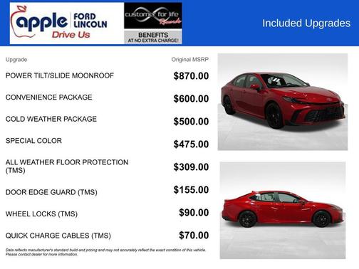Supersonic Red 2025 Toyota Camry SE