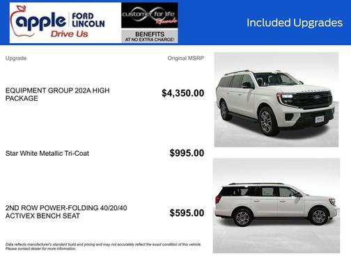 White Metallic 2025 Ford Expedition Max Active 4x4