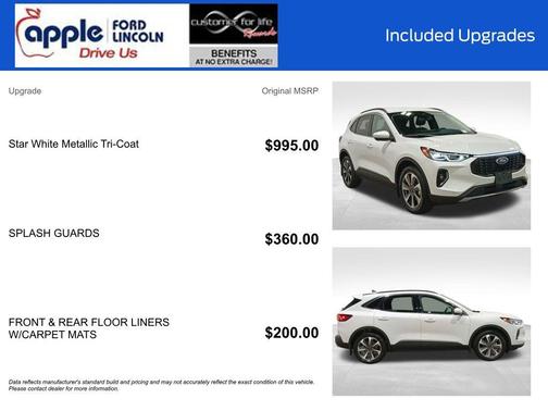 White Metallic 2023 Ford Escape Platinum