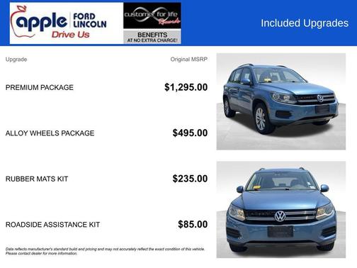 Pacific Blue Metallic 2017 Volkswagen Tiguan Limited 2.0T