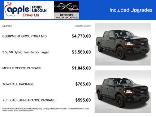 Agate Black Metallic 2024 Ford F-150 XLT
