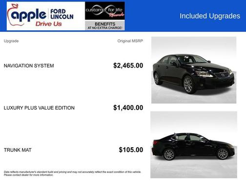 Obsidian 2012 Lexus IS 350 Base