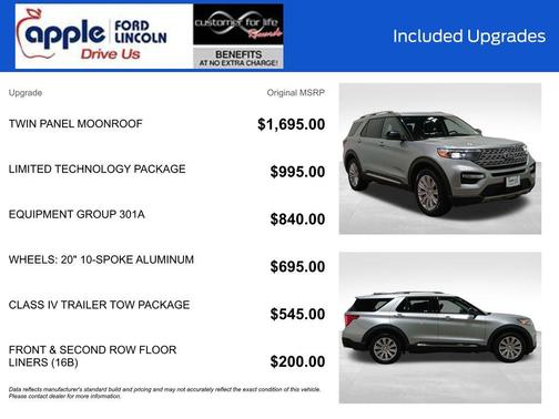 Iconic Silver Metallic 2024 Ford Explorer Limited
