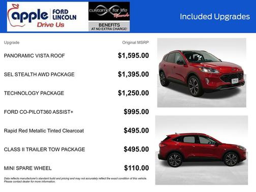 Rapid Red Metallic Tinted Clearcoat 2022 Ford Escape SEL