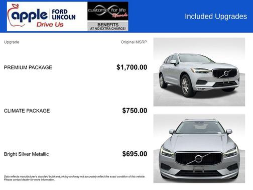 Bright Silver Metallic 2021 Volvo XC60 T5 Momentum