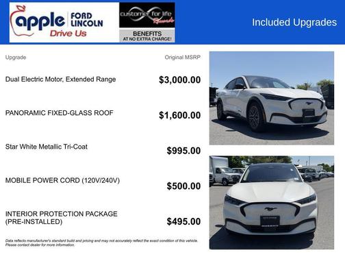 Star White Metallic Tri-Coat 2024 Ford Mustang Mach-E Premium