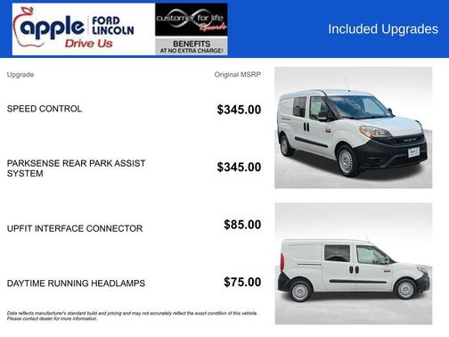 Bright White 2019 RAM ProMaster City Base