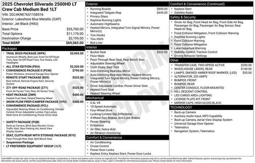 2025 Chevrolet Silverado 2500 LT