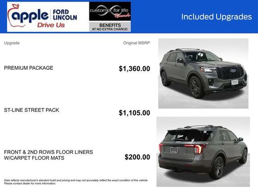 Gray Metallic 2025 Ford Explorer ST-Line