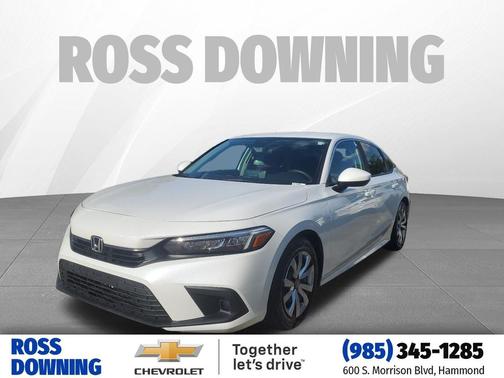 Platinum White Pearl 2022 Honda Civic LX
