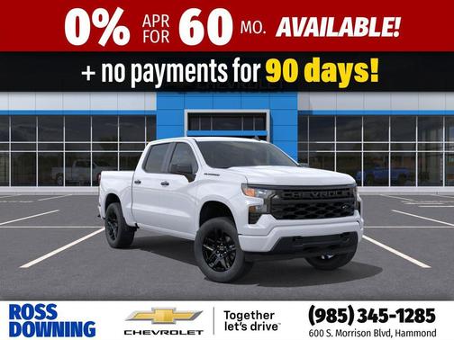 Summit White 2026 Chevrolet Silverado 1500 Custom