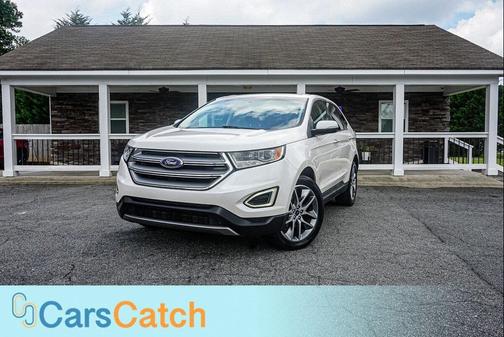 White Platinum Metallic Tri-coat 2017 Ford Edge Titanium