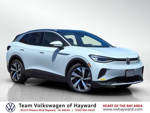 Glacier White Metallic/Black Roof 2021 Volkswagen ID.4 Pro S