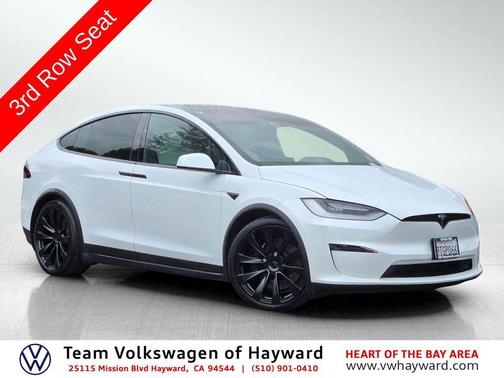 Pearl White Multi-Coat 2022 Tesla Model X Plaid Tri Motor All-Wheel Drive
