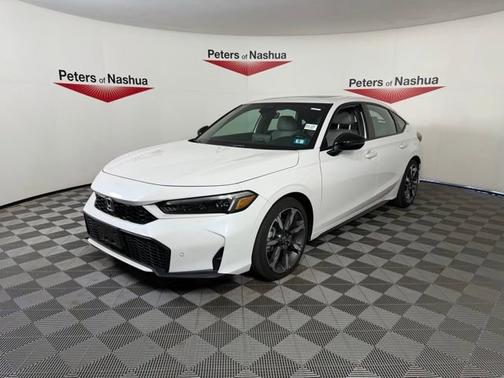 Platinum White Pearl 2025 Honda Civic Hybrid