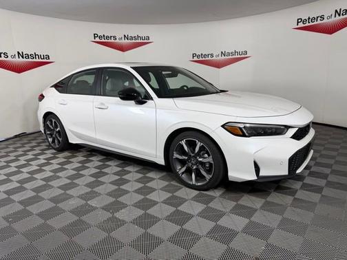 Platinum White Pearl 2025 Honda Civic Hybrid
