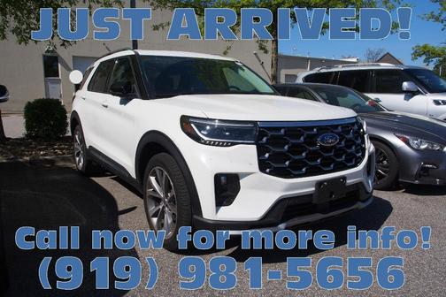 White Metallic 2025 Ford Explorer Platinum