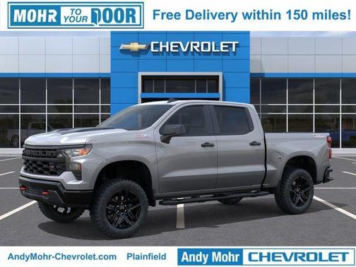 Silver Ice Metallic 2026 Chevrolet Silverado 1500 Custom Trail Boss