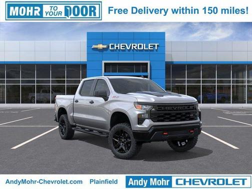 Silver Ice Metallic 2026 Chevrolet Silverado 1500 Custom Trail Boss