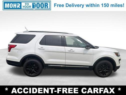 White Platinum Tri-Coat Metallic 2019 Ford Explorer XLT