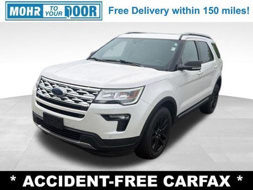 White Platinum Tri-Coat Metallic 2019 Ford Explorer XLT