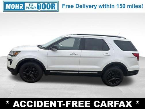 White Platinum Tri-Coat Metallic 2019 Ford Explorer XLT