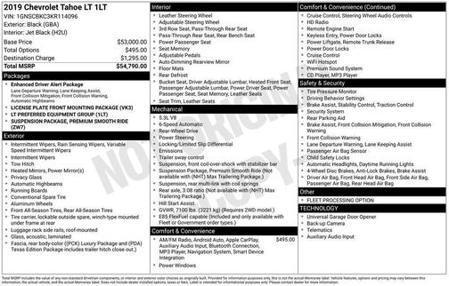 2019 Chevrolet Tahoe LT