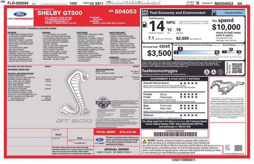 2021 Ford Shelby GT500 Base