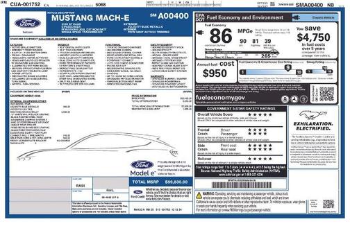 VELOCITY BLUE METALLIC 2025 Ford Mustang Mach-E GT