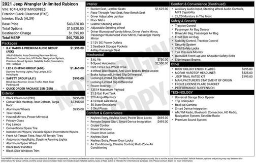 2021 Jeep Wrangler Unlimited Rubicon