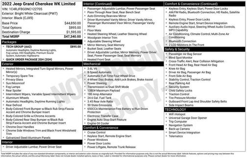 2022 Jeep Grand Cherokee WK Limited