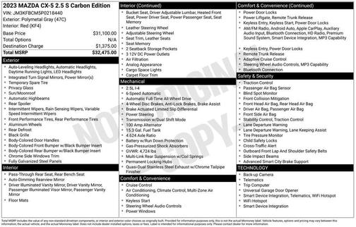 2023 Mazda CX-5 2.5 S Carbon Edition