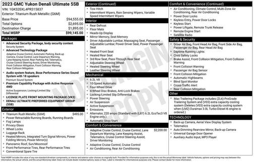 2023 GMC Yukon Denali Ultimate