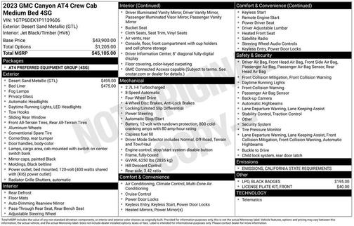 2023 GMC Canyon AT4