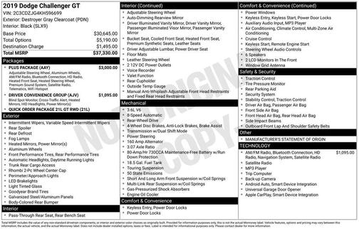2019 Dodge Challenger GT