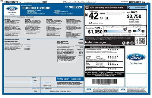 2016 Ford Fusion Hybrid SE