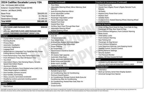 2024 Cadillac Escalade Luxury