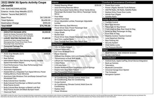 2022 BMW X6 xDrive40i
