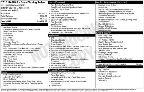 2016 Mazda Mazda3 s Grand Touring