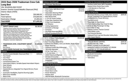 2022 RAM 3500 Tradesman